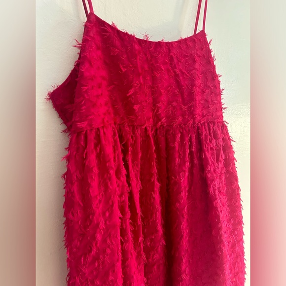 Like New Wild Fable Magenta Feather Dress - Picture 2 of 6